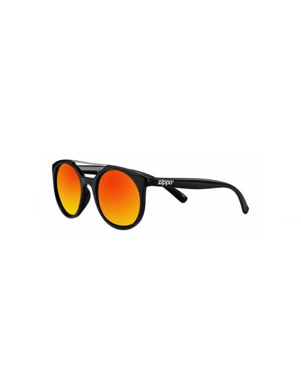 zippo orange mirror circular sunglasses with brow bar min