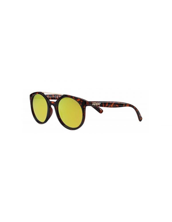 zippo yellow mirror circular sunglasses with brow bar min